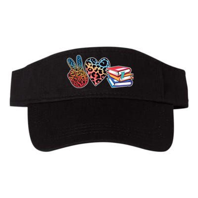 Cute Peace Love Books Reading Fan Book Lover Visor