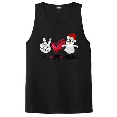 Christmas Peace Love Penguins Cute Xmas Santa Penguin Great Gift PosiCharge Competitor Tank