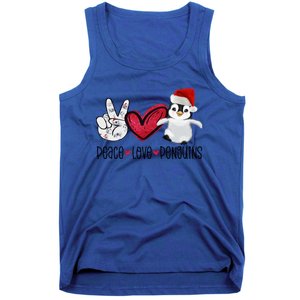 Christmas Peace Love Penguins Cute Xmas Santa Penguin Great Gift Tank Top