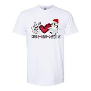 Christmas Peace Love Penguins Cute Xmas Santa Penguin Great Gift Softstyle CVC T-Shirt