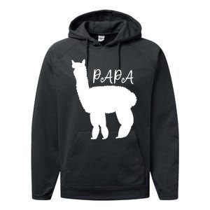 Cute Papa Llama Animal Dad Performance Fleece Hoodie