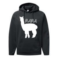 Cute Papa Llama Animal Dad Performance Fleece Hoodie