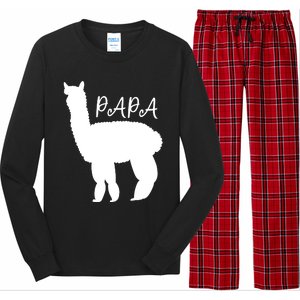 Cute Papa Llama Animal Dad Long Sleeve Pajama Set