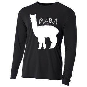 Cute Papa Llama Animal Dad Cooling Performance Long Sleeve Crew