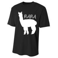 Cute Papa Llama Animal Dad Performance Sprint T-Shirt