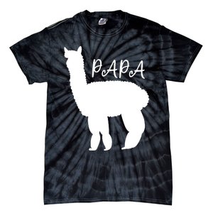 Cute Papa Llama Animal Dad Tie-Dye T-Shirt