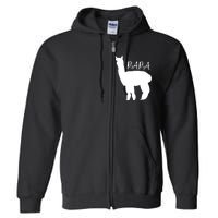 Cute Papa Llama Animal Dad Full Zip Hoodie