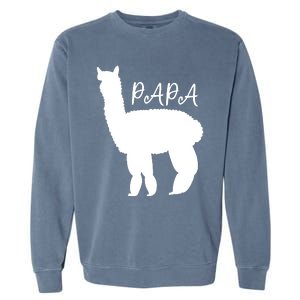 Cute Papa Llama Animal Dad Garment-Dyed Sweatshirt