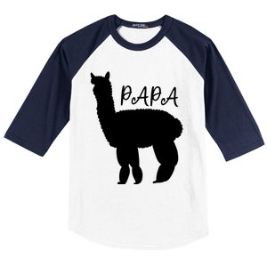 Cute Papa Llama Animal Dad Baseball Sleeve Shirt