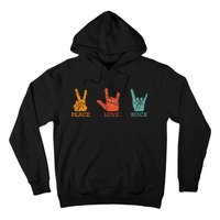 Classic Peace Love Rock Vintage Concert Band Rock Music Hoodie