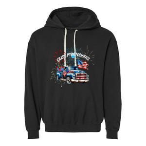 Chag's Pyrotechnics Lighting up the 4th of July in Style! Garment-Dyed Fleece Hoodie