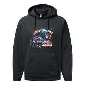 Chag's Pyrotechnics Lighting up the 4th of July in Style! Performance Fleece Hoodie