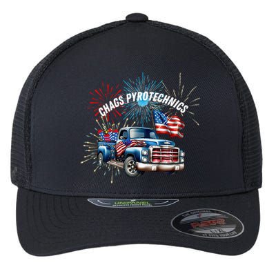 Chag's Pyrotechnics Lighting up the 4th of July in Style! Flexfit Unipanel Trucker Cap