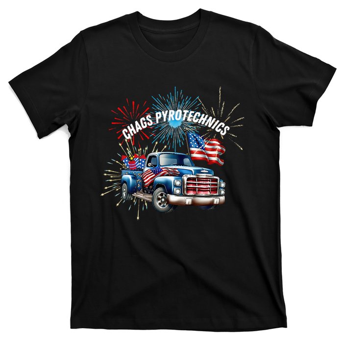 Chag's Pyrotechnics Lighting up the 4th of July in Style! T-Shirt