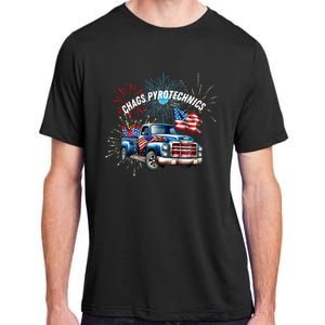 Chag's Pyrotechnics Lighting up the 4th of July in Style! Adult ChromaSoft Performance T-Shirt