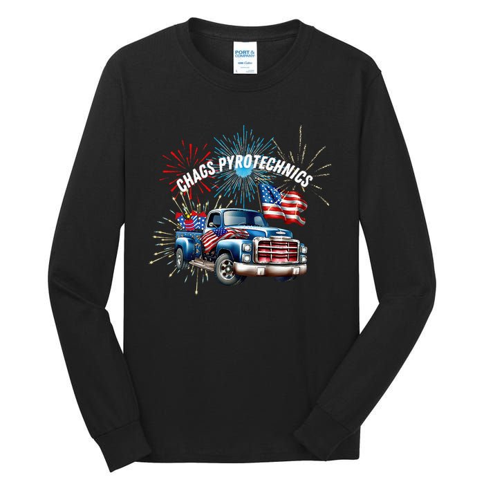 Chag's Pyrotechnics Lighting up the 4th of July in Style! Tall Long Sleeve T-Shirt