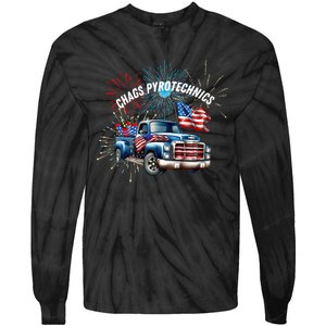 Chag's Pyrotechnics Lighting up the 4th of July in Style! Tie-Dye Long Sleeve Shirt