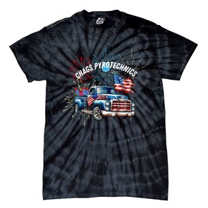 Chag's Pyrotechnics Lighting up the 4th of July in Style! Tie-Dye T-Shirt