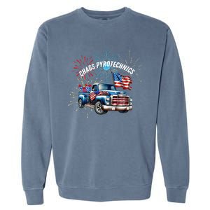 Chag's Pyrotechnics Lighting up the 4th of July in Style! Garment-Dyed Sweatshirt