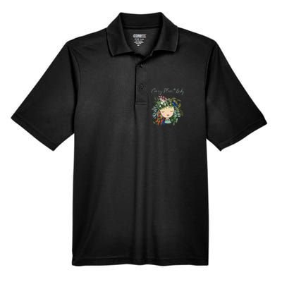 Crazy Plant Lady Green Thumb Green Earth Eco Friendly Men's Origin Performance Pique Polo