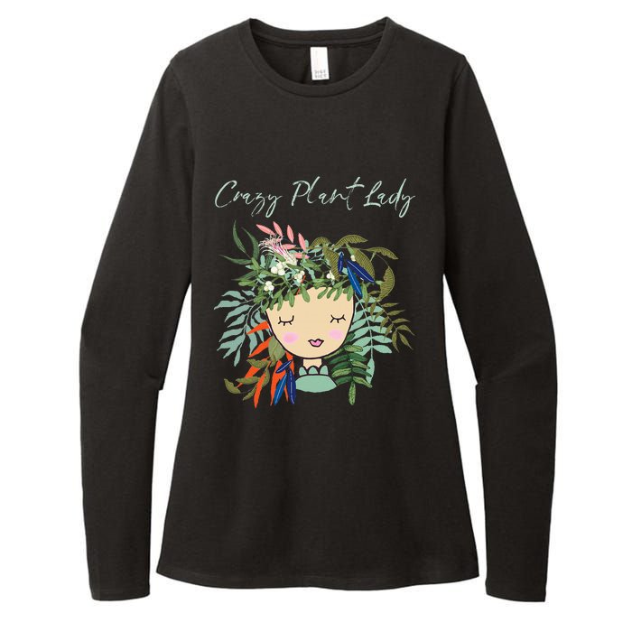 Crazy Plant Lady Green Thumb Green Earth Eco Friendly Womens CVC Long Sleeve Shirt