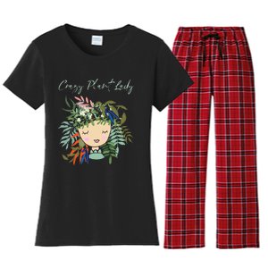 Crazy Plant Lady Green Thumb Green Earth Eco Friendly Women's Flannel Pajama Set