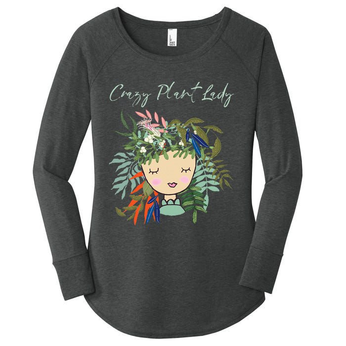 Crazy Plant Lady Green Thumb Green Earth Eco Friendly Women's Perfect Tri Tunic Long Sleeve Shirt