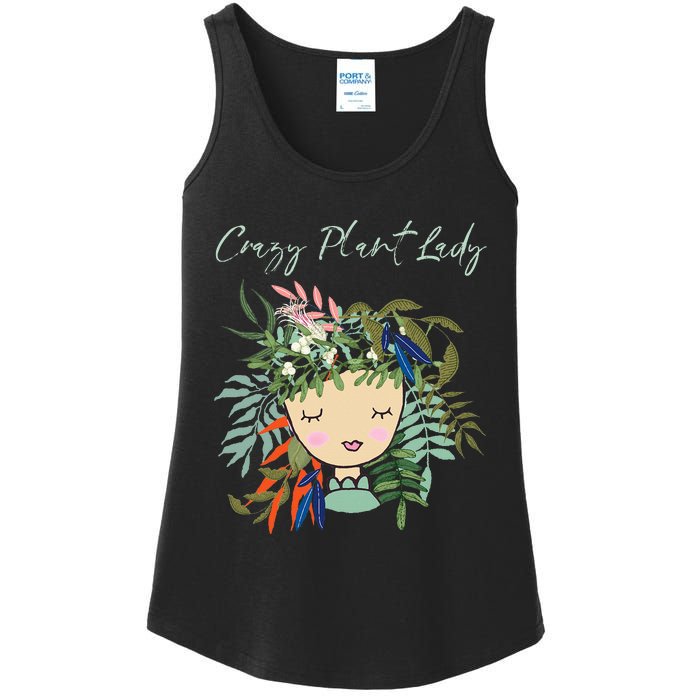 Crazy Plant Lady Green Thumb Green Earth Eco Friendly Ladies Essential Tank