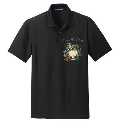 Crazy Plant Lady Green Thumb Green Earth Eco Friendly Dry Zone Grid Polo