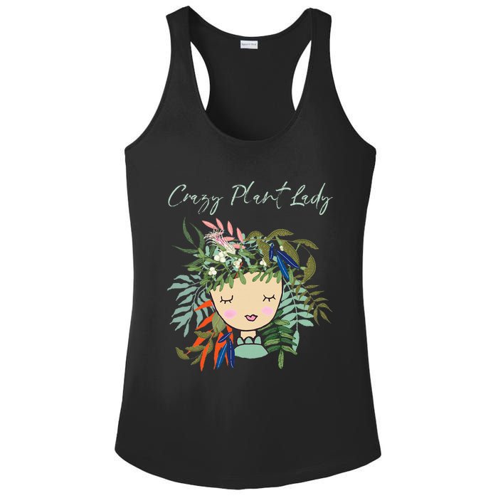 Crazy Plant Lady Green Thumb Green Earth Eco Friendly Ladies PosiCharge Competitor Racerback Tank