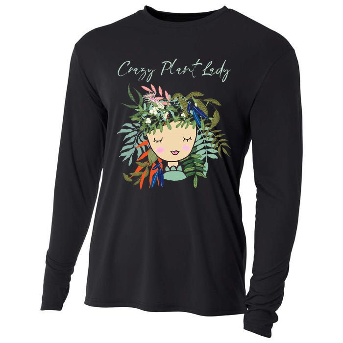 Crazy Plant Lady Green Thumb Green Earth Eco Friendly Cooling Performance Long Sleeve Crew