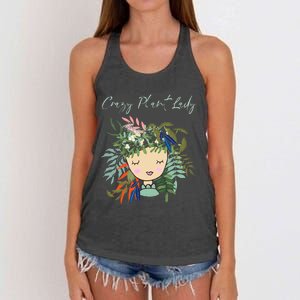 Crazy Plant Lady Green Thumb Green Earth Eco Friendly Women's Knotted Racerback Tank