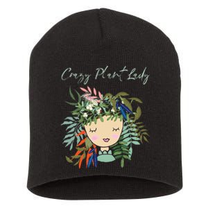 Crazy Plant Lady Green Thumb Green Earth Eco Friendly Short Acrylic Beanie