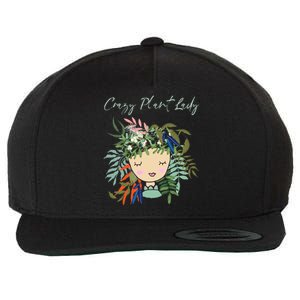 Crazy Plant Lady Green Thumb Green Earth Eco Friendly Wool Snapback Cap