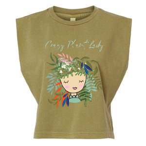 Crazy Plant Lady Green Thumb Green Earth Eco Friendly Garment-Dyed Women's Muscle Tee