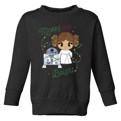 Christmas Princess Leia Merry And Bright Tank Top Toddler Sweatshirt