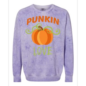 CUTE PUNKIN LOVE Halloween Costume Gift Colorblast Crewneck Sweatshirt