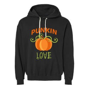 CUTE PUNKIN LOVE Halloween Costume Gift Garment-Dyed Fleece Hoodie