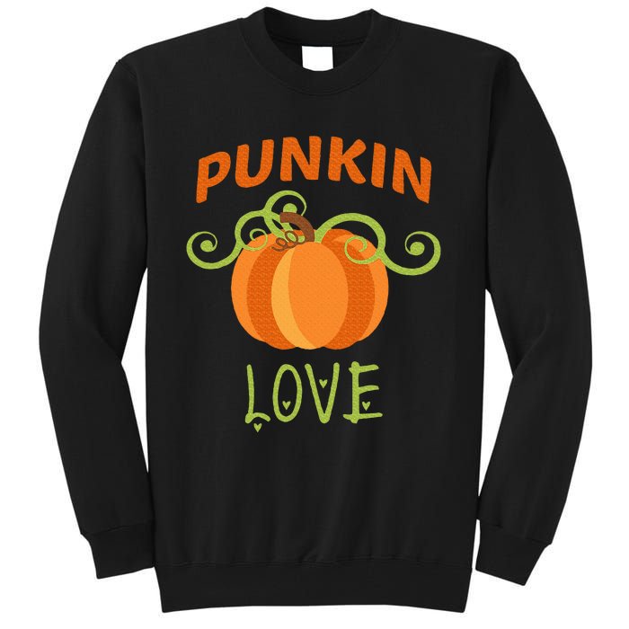 CUTE PUNKIN LOVE Halloween Costume Gift Tall Sweatshirt