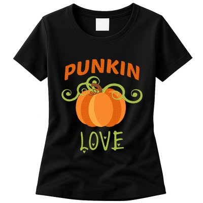 CUTE PUNKIN LOVE Halloween Costume Gift Womens T-Shirt