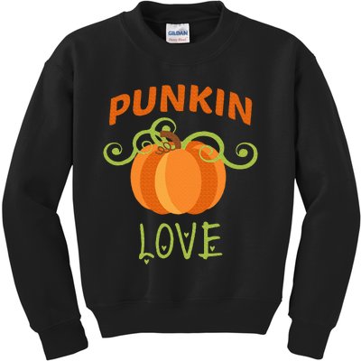 CUTE PUNKIN LOVE Halloween Costume Gift Kids Sweatshirt