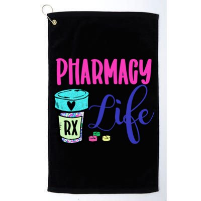 Cute Pharmacy Life Medication Pill Pharmacist Pharmacy Tech Gift Platinum Collection Golf Towel