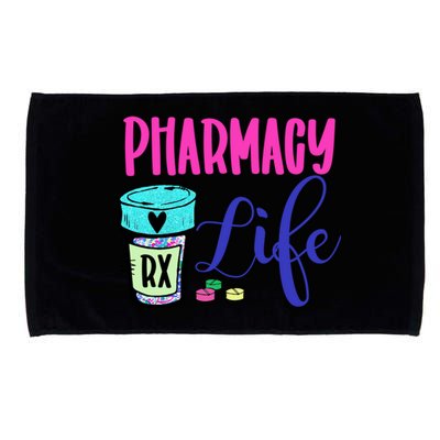 Cute Pharmacy Life Medication Pill Pharmacist Pharmacy Tech Gift Microfiber Hand Towel