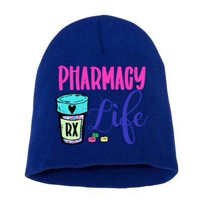 Cute Pharmacy Life Medication Pill Pharmacist Pharmacy Tech Gift Short Acrylic Beanie