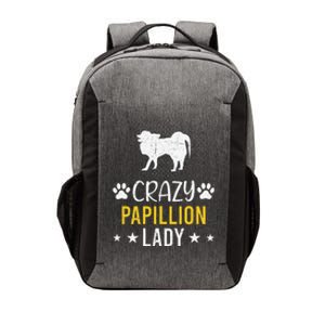 Crazy Papillion Lady Dog Lover Vector Backpack