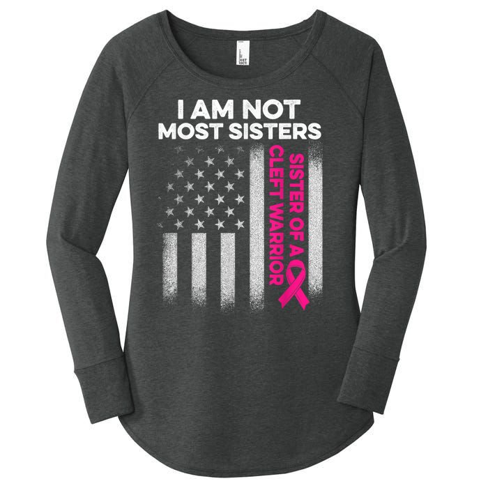 Cleft Palate Lip Most Sister Strong Awareness Women's Perfect Tri Tunic Long Sleeve Shirt