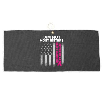 Cleft Palate Lip Most Sister Strong Awareness Large Microfiber Waffle Golf Towel