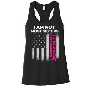 Cleft Palate Lip Most Sister Strong Awareness Women's Racerback Tank