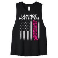 Cleft Palate Lip Most Sister Strong Awareness Women's Racerback Cropped Tank