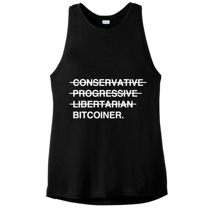 Conservative Progressive Libertarian Bitcoiner Ladies PosiCharge Tri-Blend Wicking Tank